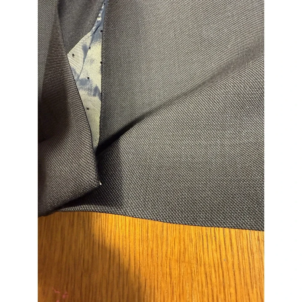 Indochino‎ Wool Blazer Mens 44L Blue Two Button Tailored Fit Sport Coat NWT
